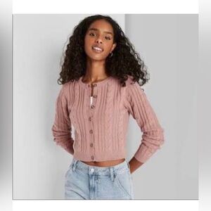 Wild Fable Button Up Sweater Cardigan M